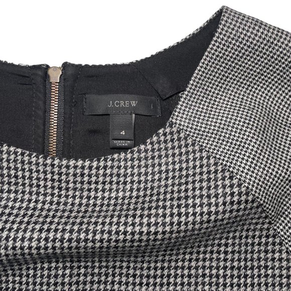 J.Crew Flannel Raglan Top In Houndstooth Grey - Picture 4 of 13